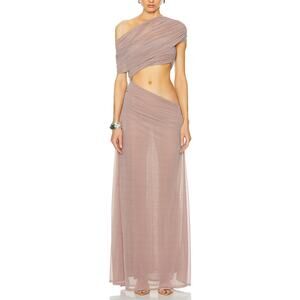 Lpa 'Mona' Tan Polyester Maxi Dress Size M